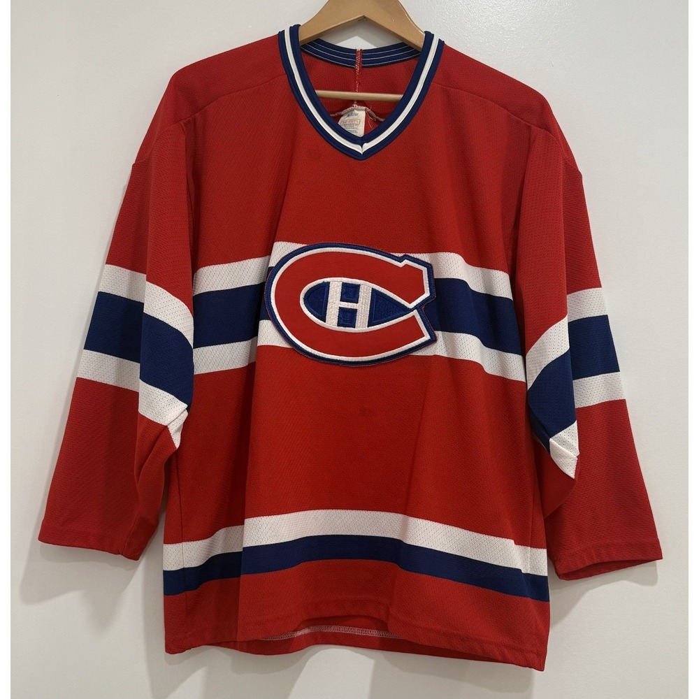 VTG CCM Montreal Canadiens NHL Hockey Red Jersey USA 90s Sz M